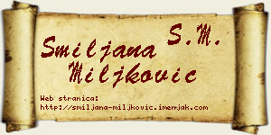 Smiljana Miljković vizit kartica